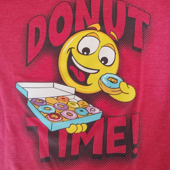 Cat & Jack Donut Time t-shirt boys youth XL (16)  yellow smiley face - Picture 3 of 7